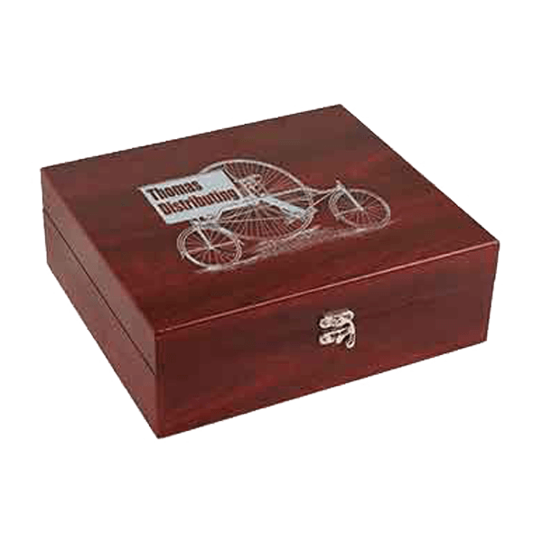 Rosewood finish martini set