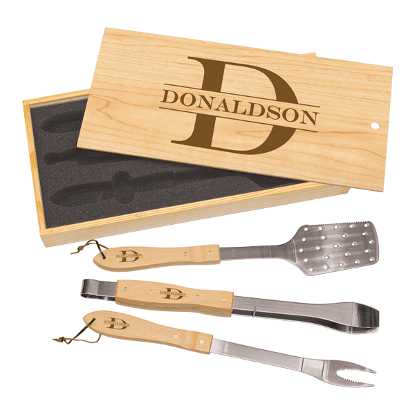BBQ set 3pc Bamboo