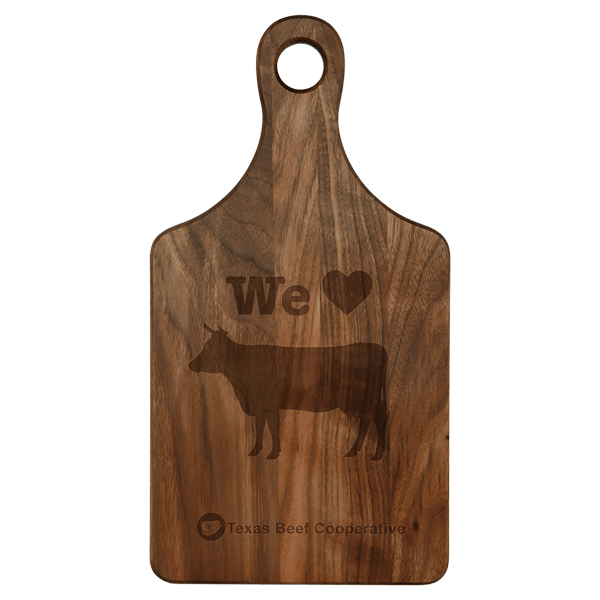 Walnut paddle cutting board