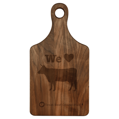 Walnut paddle cutting board