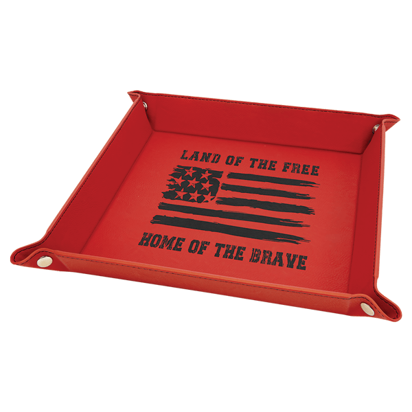 Letherette folding tray, Select Color: Black