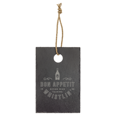 Rectangle slate cutting board/w string