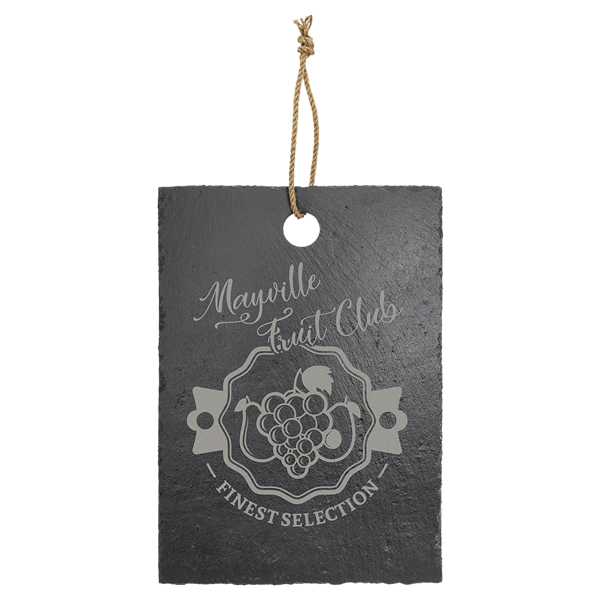 Rectangle slate cutting board/w string