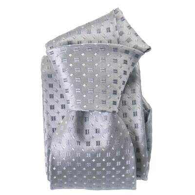 Prosecco - Jacquard Seidenkrawatte - Silber