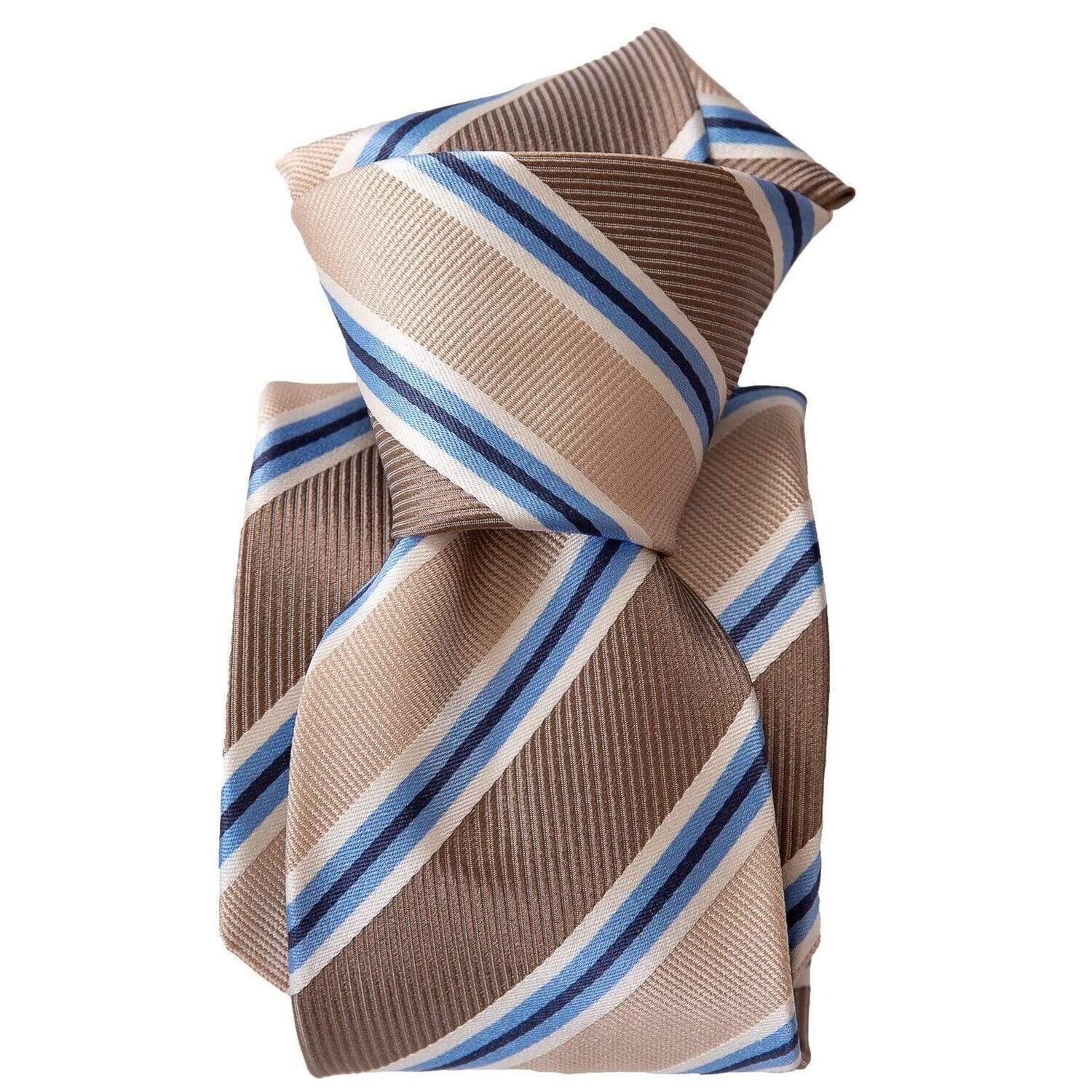 Romano - Jacquard Seidenkrawatte - Sand