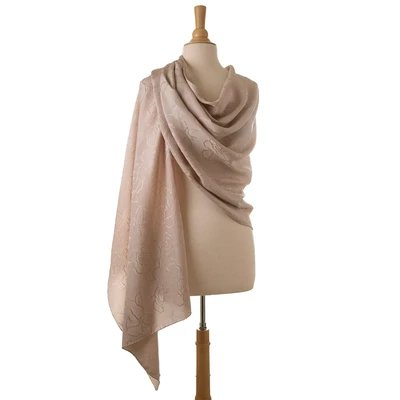 Romina - Seidenschal - Champagne