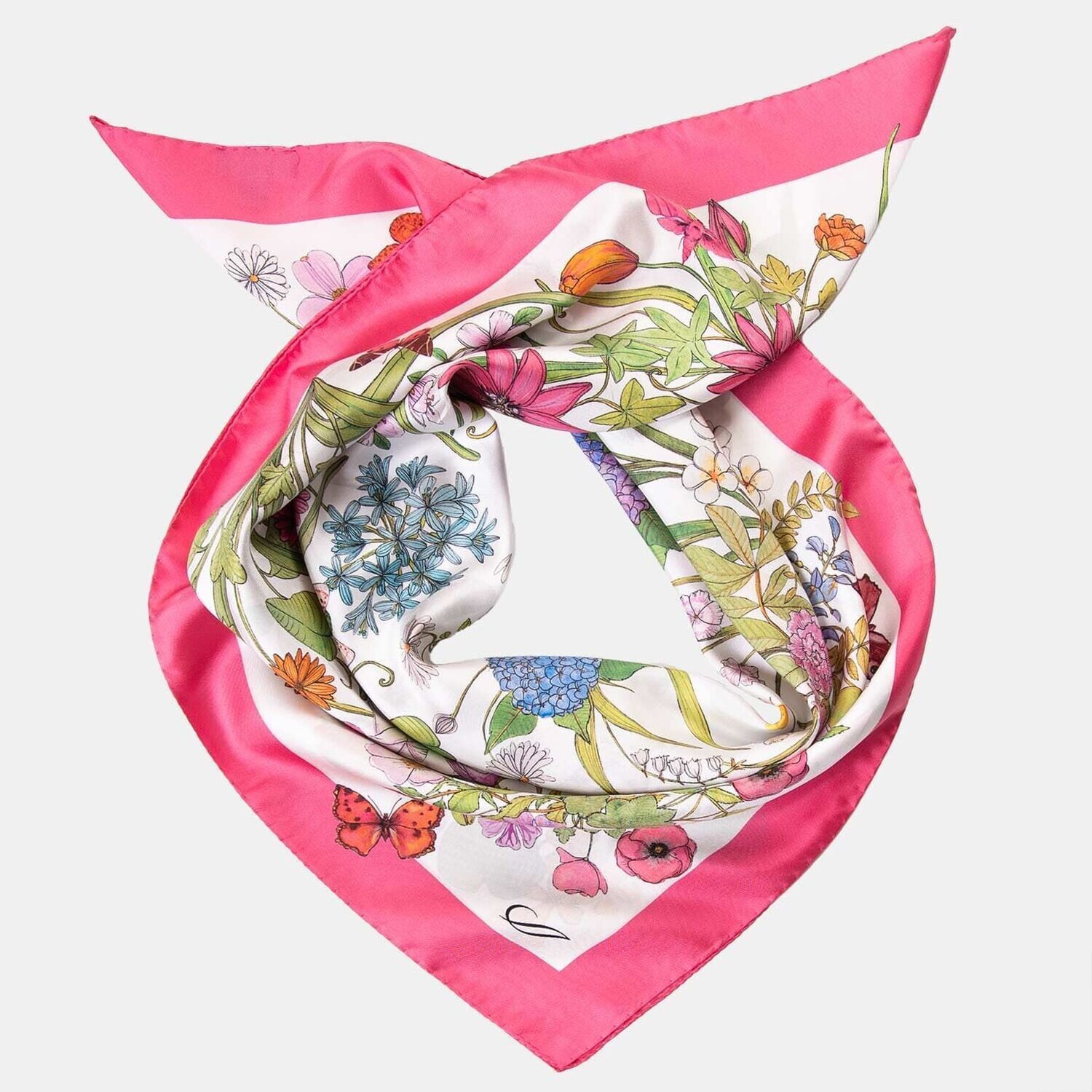 Flora - Seidentuch Rosa