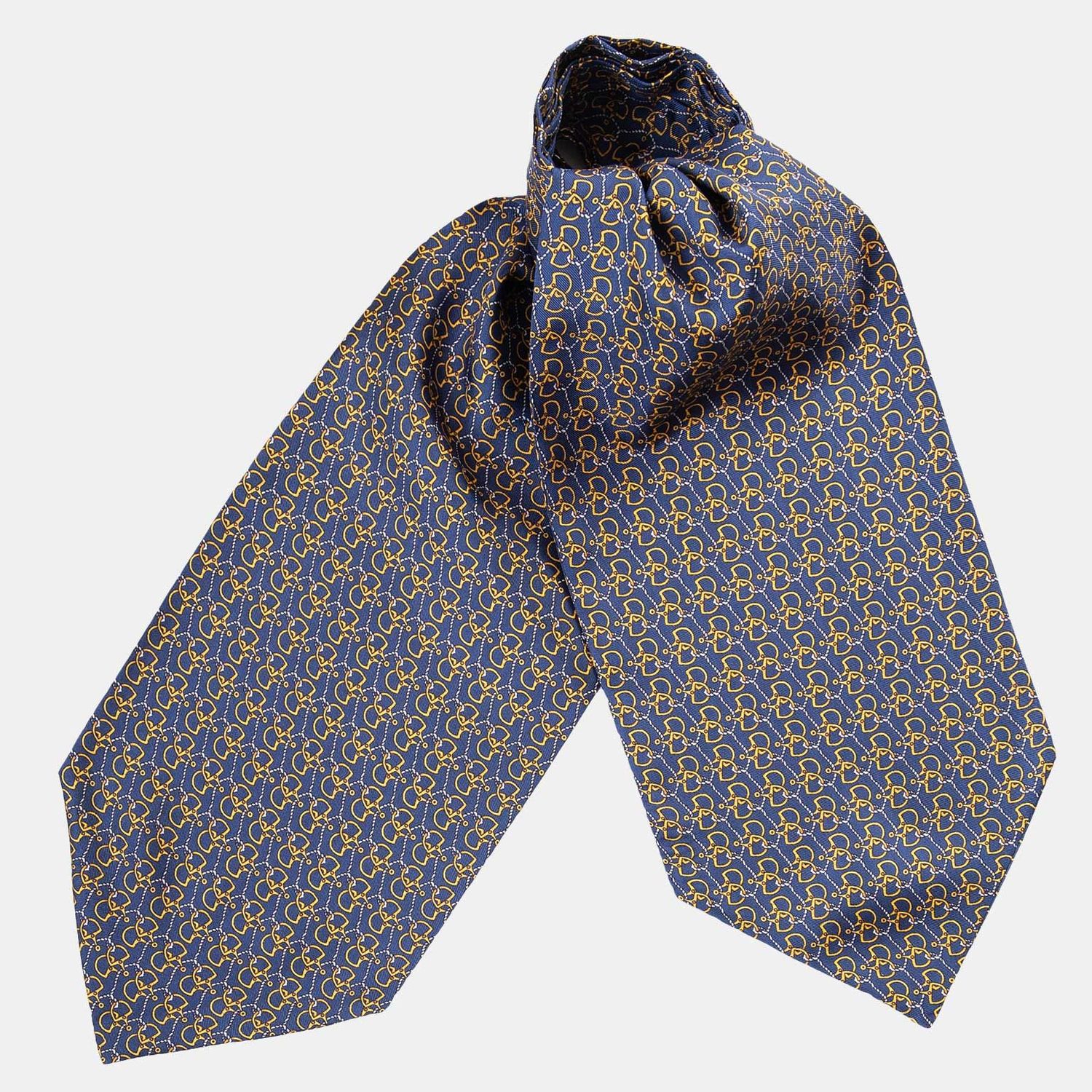 Derby - Ascot Krawattenschal aus Seide  Navy blau