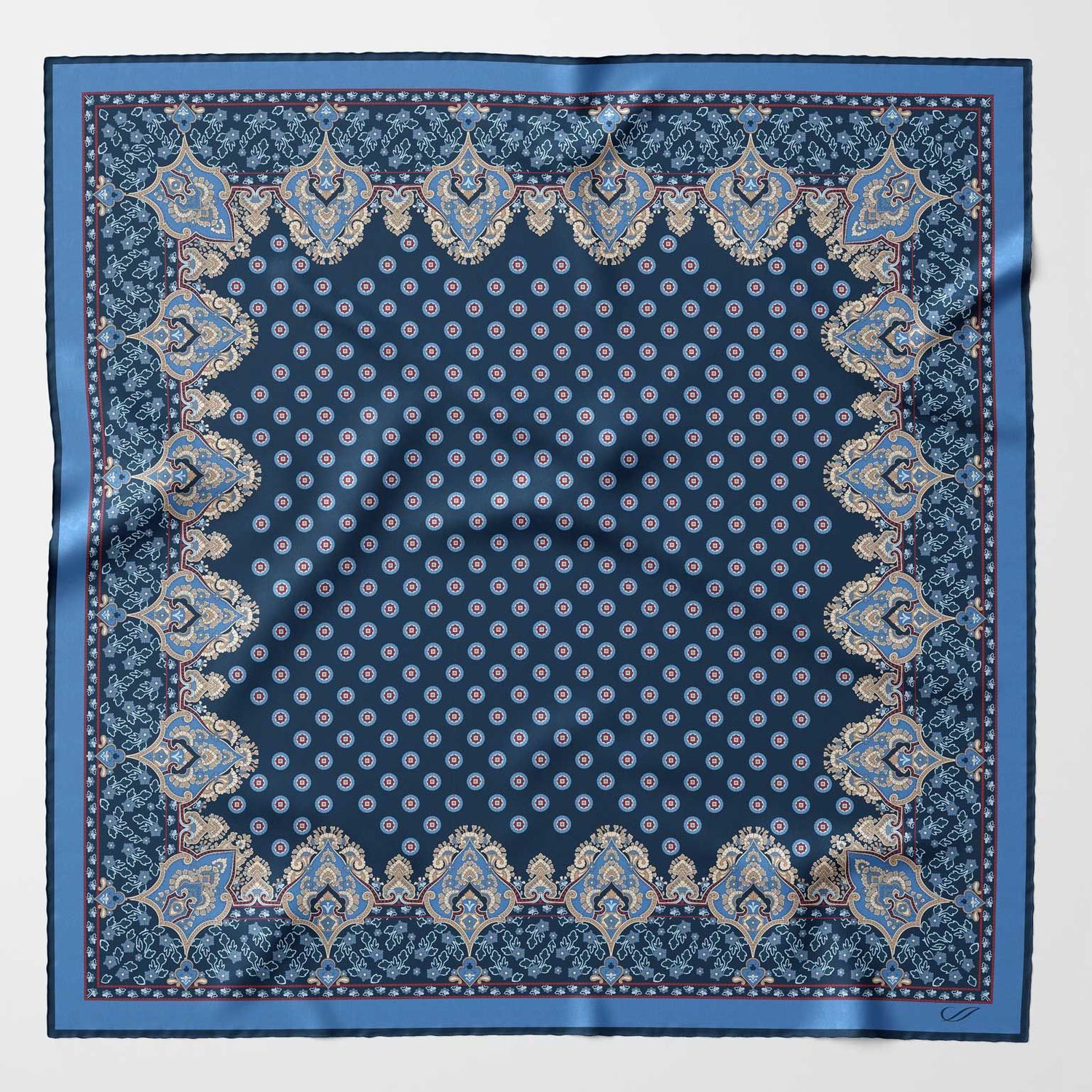 Filippo  Seidentuch Marineblau