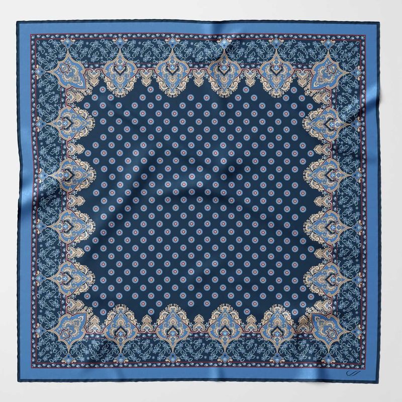Filippo  Seidentuch Marineblau