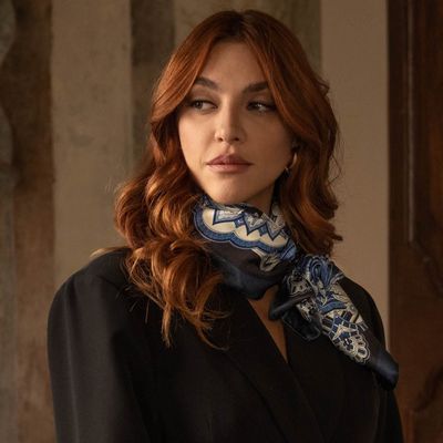 Malta Seidentuch groß - Foulard - Royal Blau
