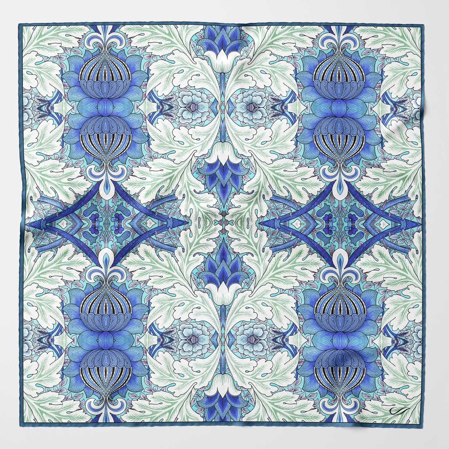 St. James Seidentuch blau - mint