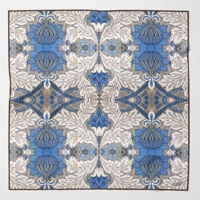 St. James Seidentuch blau - braun