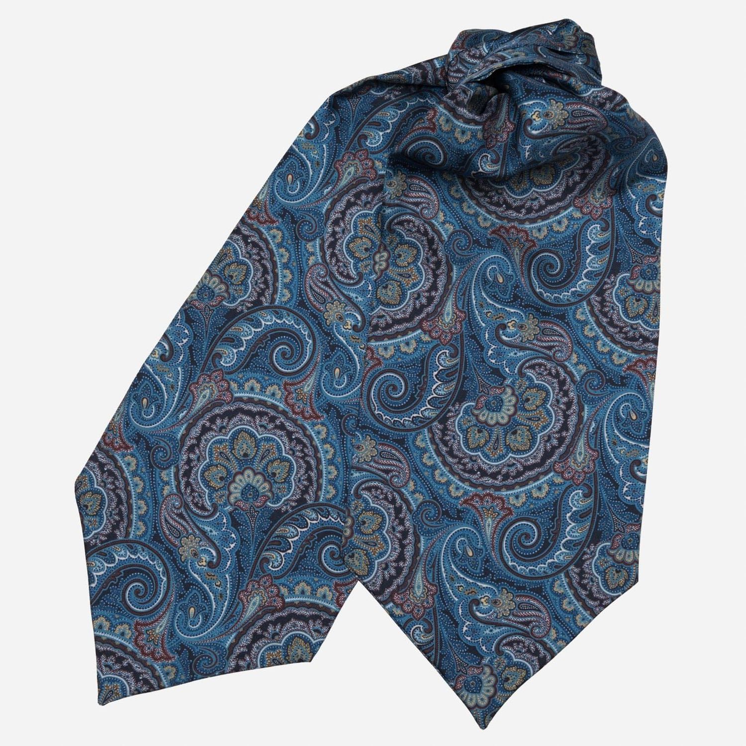 Bugatti - Ascot Krawattenschal aus Seide - Blau