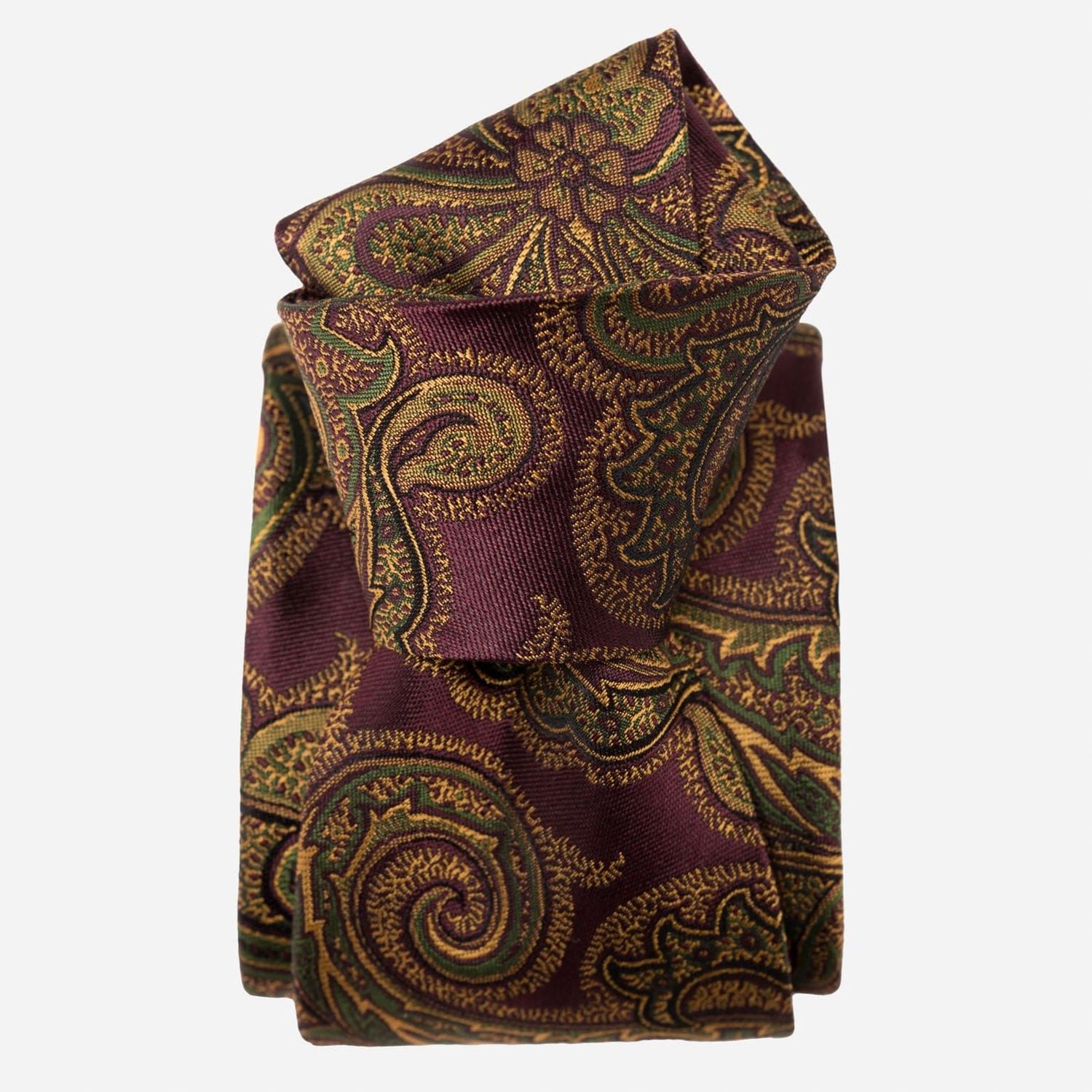 Cortina - Seidenjacquard Krawatte - Burgund