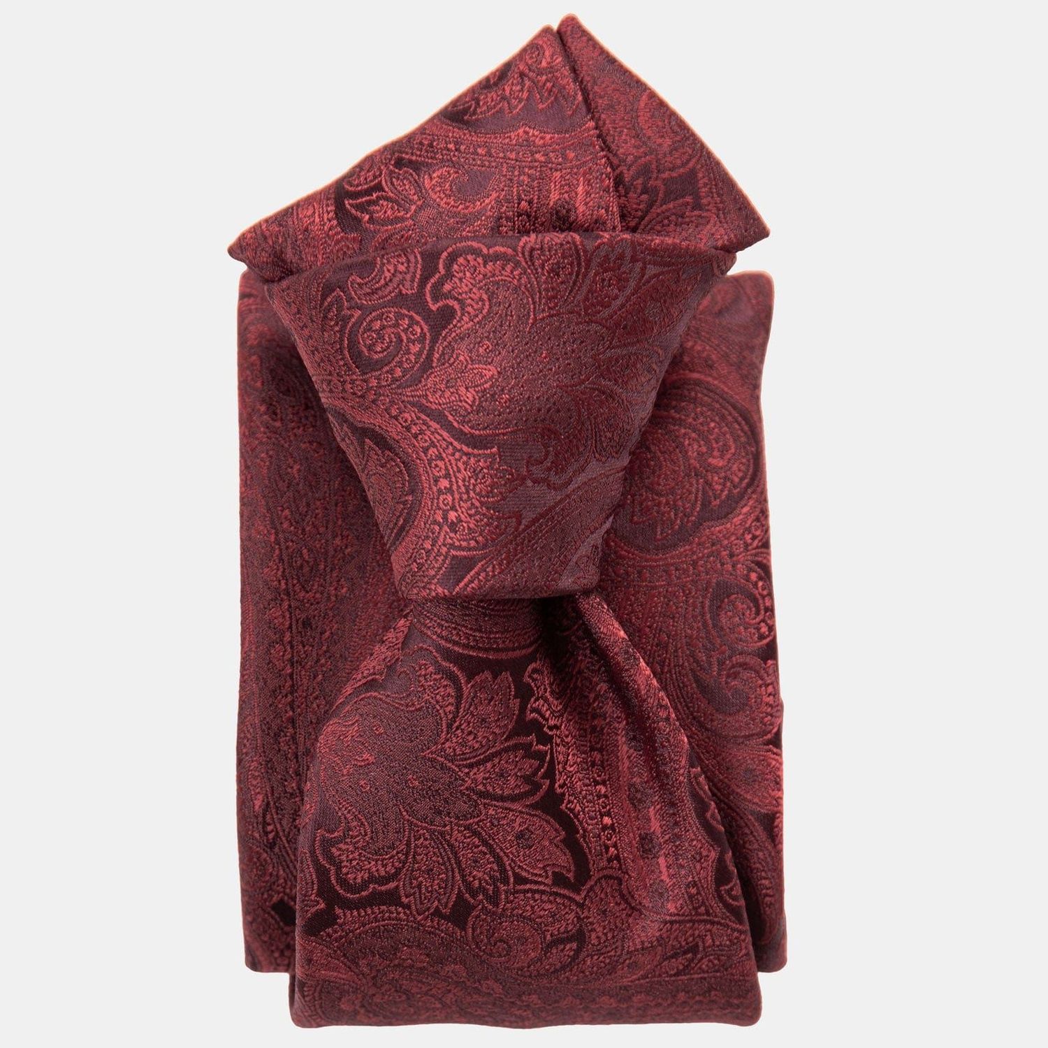 Vienna - Seiden-Jacquard Krawatte Burgund