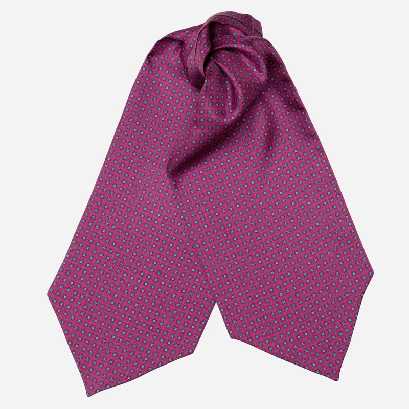 Navona - Ascot Krawattenschal aus Seide - Magenta