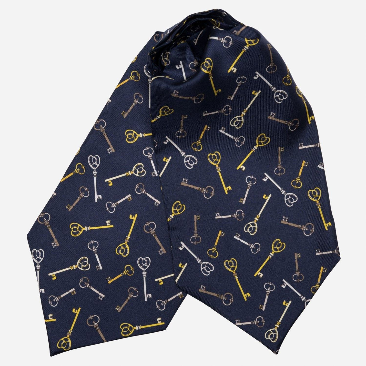 Castel Sant Angelo - Ascot Krawattenschal aus Seide navy blue