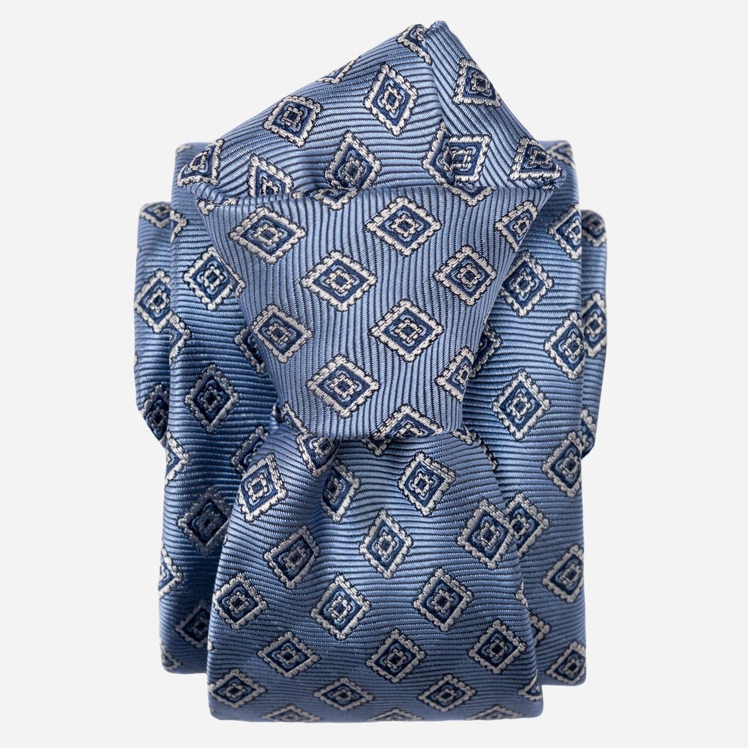 Lambrusco - Seidenjacquard Krawatte - himmelblau