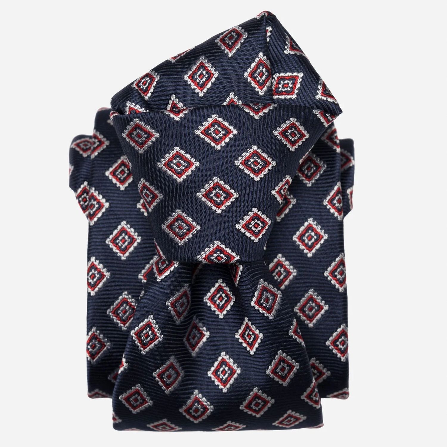 Lambrusco - Seidenjacquard Krawatte - marineblau