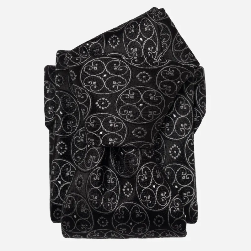 Palladio - Seidenjacquard Krawatte - schwarz