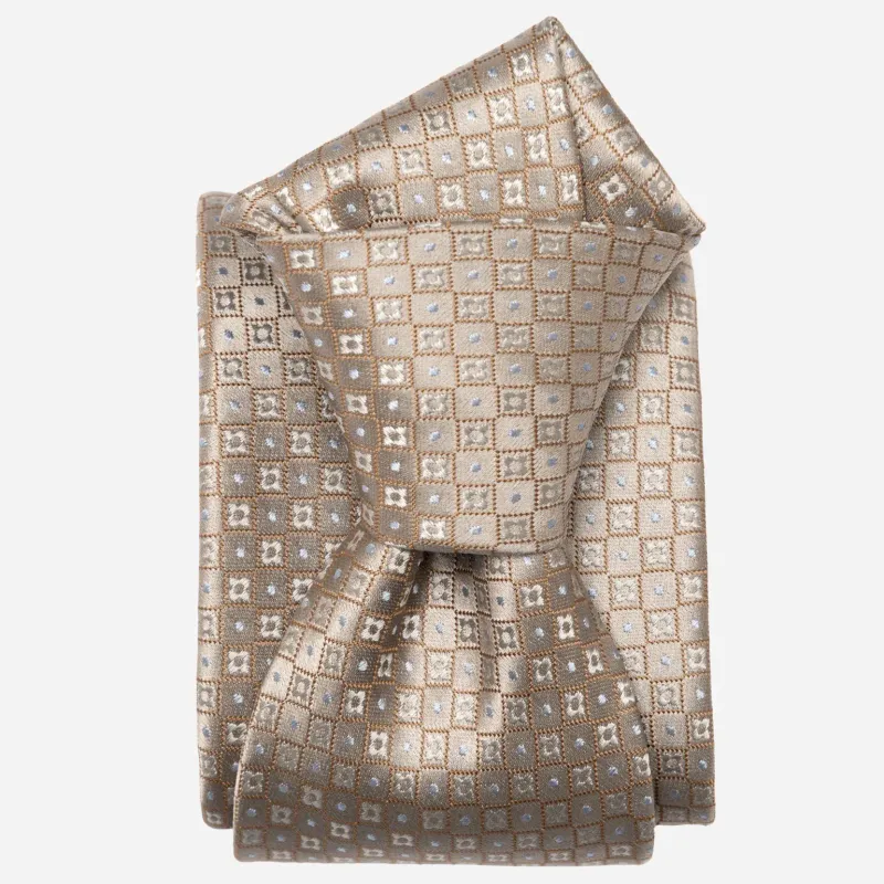 Ravenna - Seidenjacquard Krawatte - Sand