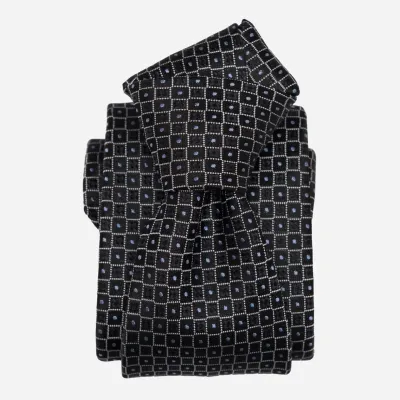 Ravenna - Seidenjacquard Krawatte - schwarz