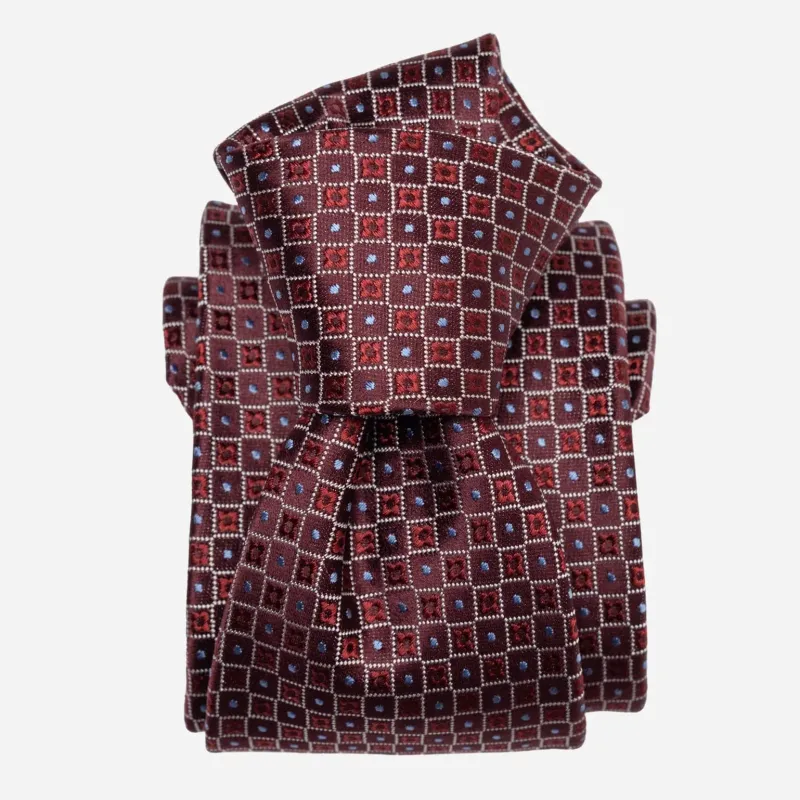 Ravenna - Seidenjacquard Krawatte - Burgund