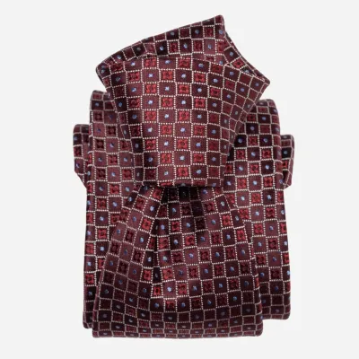 Ravenna - Seidenjacquard Krawatte - Burgund
