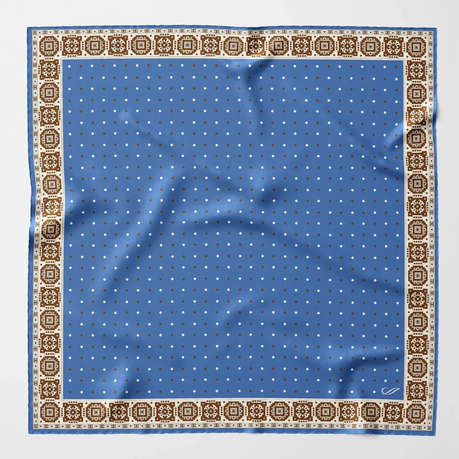 Bergamo - Seidenhalstuch - blau