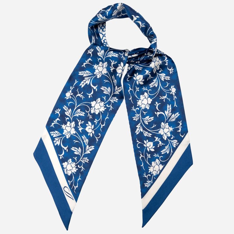 Loretta Bandeau aus Seide blau
