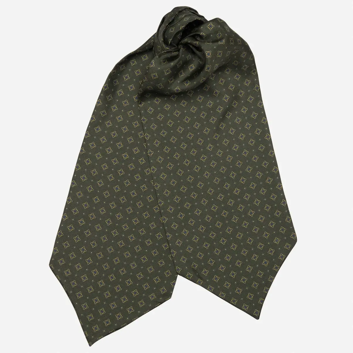Corbara - Ascot Krawattenschal aus Seide - Olivengrün