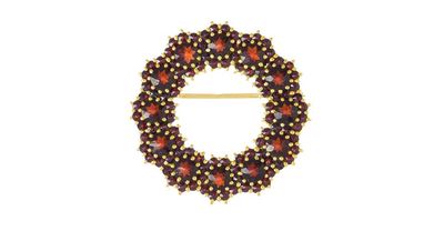 Brosche mit böhmischer Granat Brosche mit böhmischer Granat