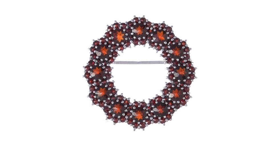 Brosche mit böhmischer Granat