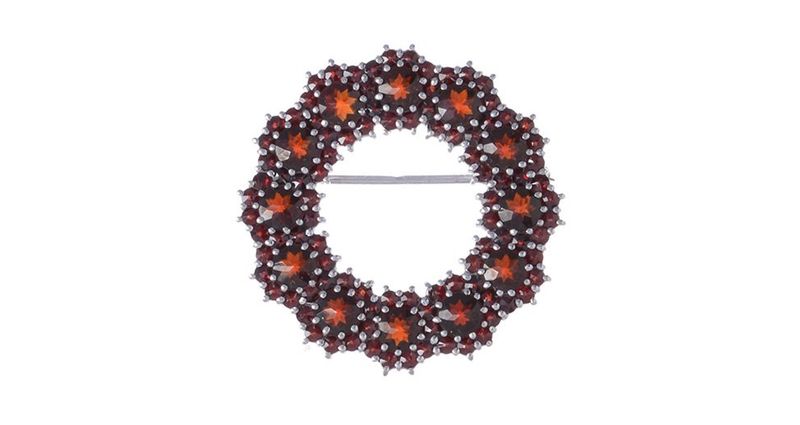 Brosche mit böhmischer Granat