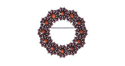 Brosche mit böhmischer Granat Brosche mit böhmischer Granat