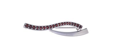 Brosche mit böhmischer Granat und Almadin