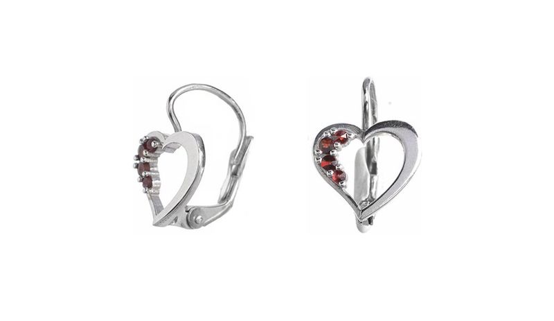 Ohrringe  Herzen Silber