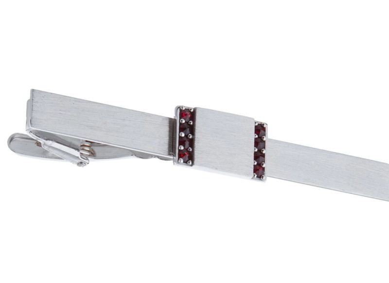 Krawattenklamme - böhmischer Granat