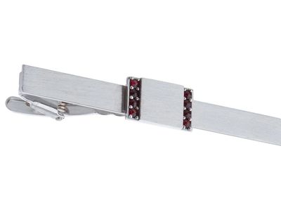 Krawattenklamme - böhmischer Granat