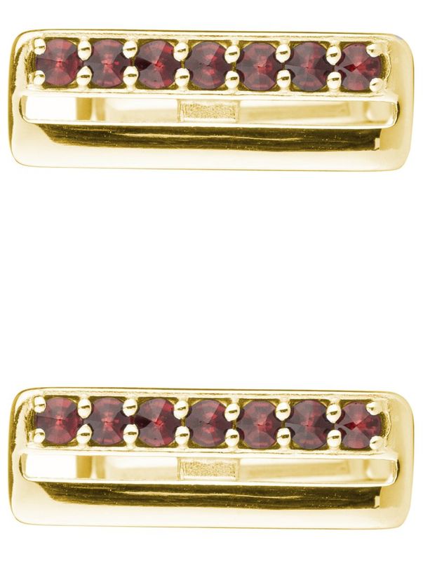 Manschettenknöpfe - böhmischer Granat vergoldet