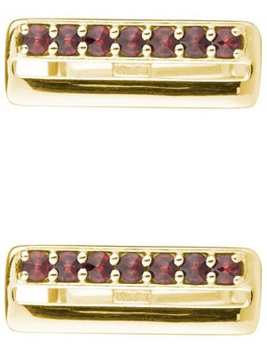 Manschettenknöpfe - böhmischer Granat vergoldet