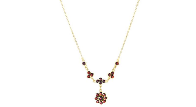 Halskette mit böhmischem Granat