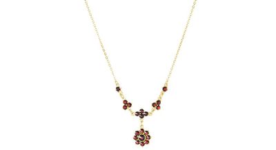 Halskette mit böhmischem Granat