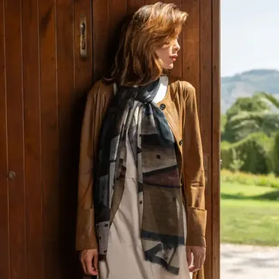 Villaggio - Wollschal navy