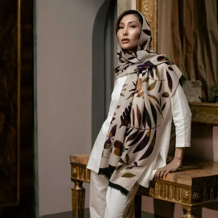 Georgia - Wollschal Beige