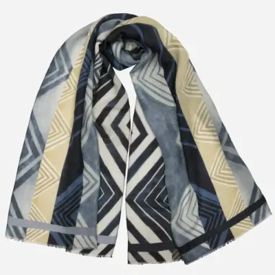 Corvara - Wollschal Blau