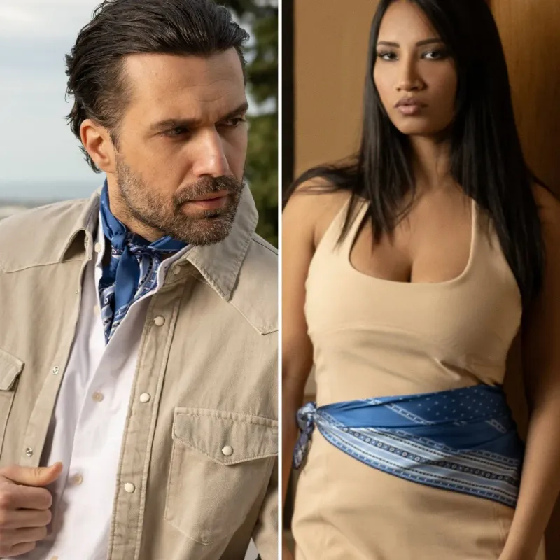 Verona - Seidenhalstuch - Marineblau