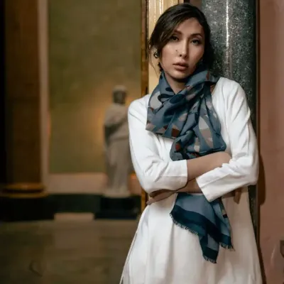 Georgia - Wollschal Himmelblau Georgia - Wollschal Himmelblau