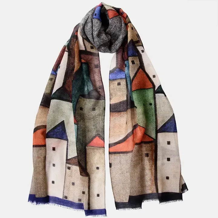 Villaggio - Wollschal hellbraun